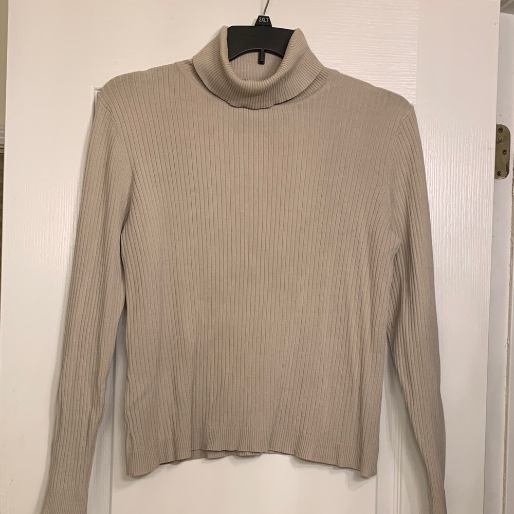 Chico's Beige Turtleneck Sweater